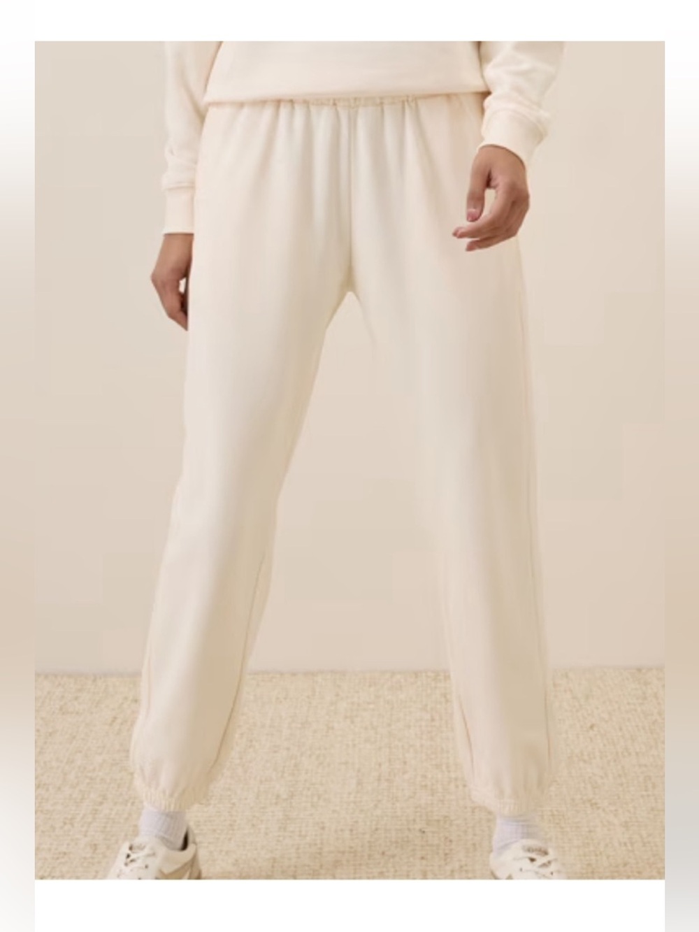 Pact • Women's Cream Elastic-Waist Jogger Pants